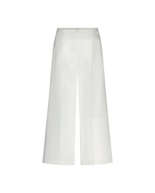 Liviana Conti White Wide Trousers