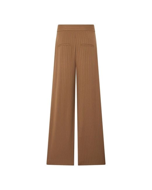 Veronica Beard Brown Wide Trousers