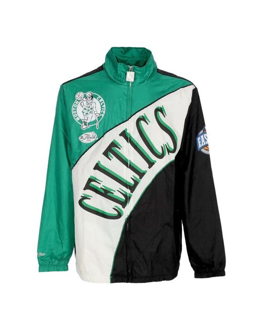 Mitchell & Ness Nba Gebogener Retro Windbreaker in Green für Herren