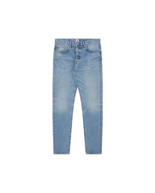 Edwin Jeans ,Blauw ,Katoen Slim Tapered Blauwe Jeans in het Blue voor heren