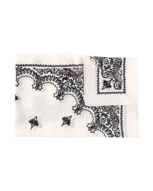 Destin White Silk Scarves