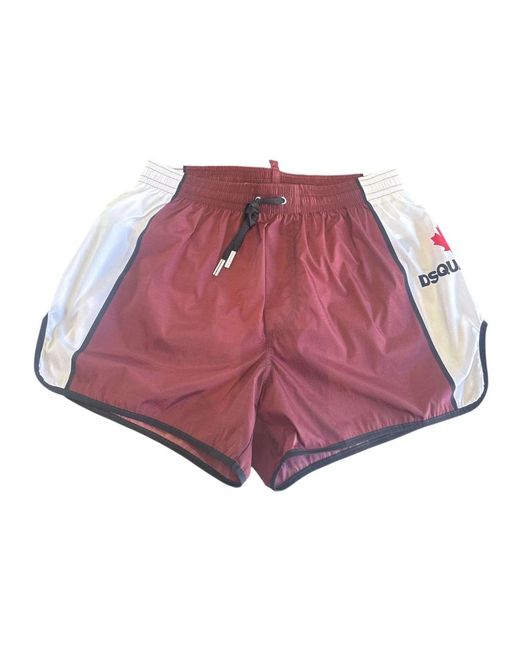 DSquared² Badmode ,Rood ,Midi Boxer Briefs in het Red voor heren