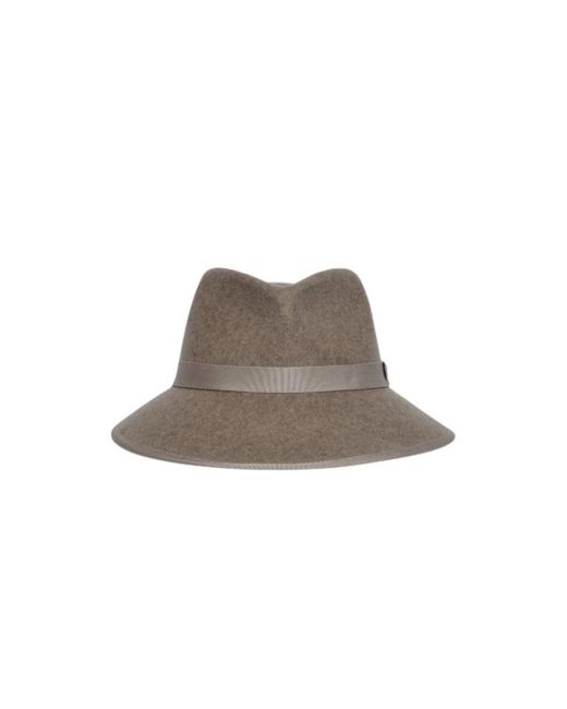 Max Mara Wollen Vilthoed in het Brown