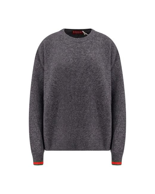 Gucci Round-Neck Knitwear in het Gray