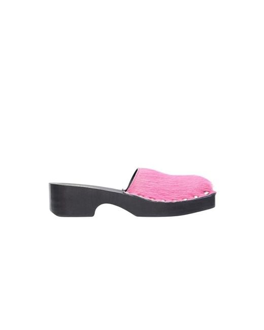 Acne Pink Heeled Mules
