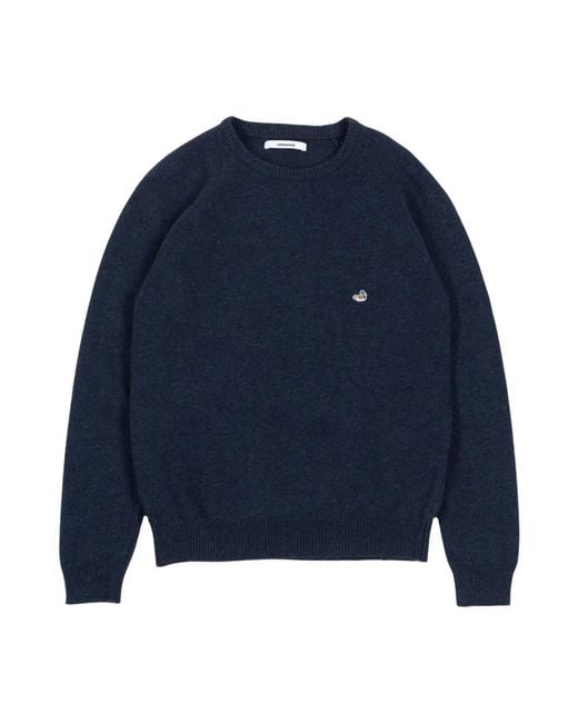Edmmond Studios Duck Patch Sweater in het Blue voor heren