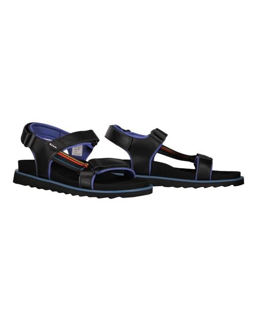 Paul Smith Chunky sole flache sandalen mit klettverschluss in Blue für Herren