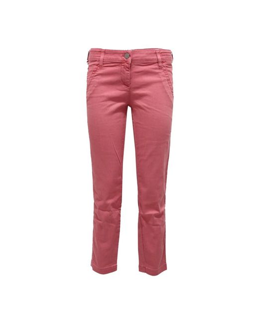 Jacob Cohen Red Slim-Fit Trousers