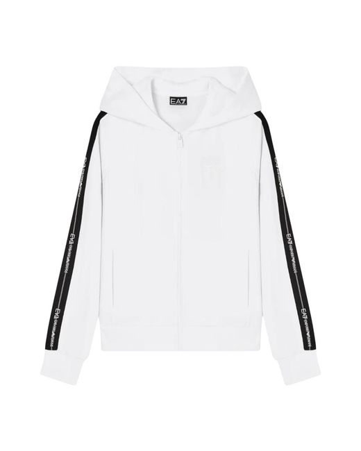 EA7 White Zip-Throughs