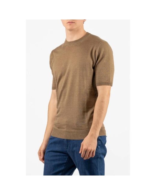 FILIPPO DE LAURENTIIS Blue Round-Neck Knitwear for men
