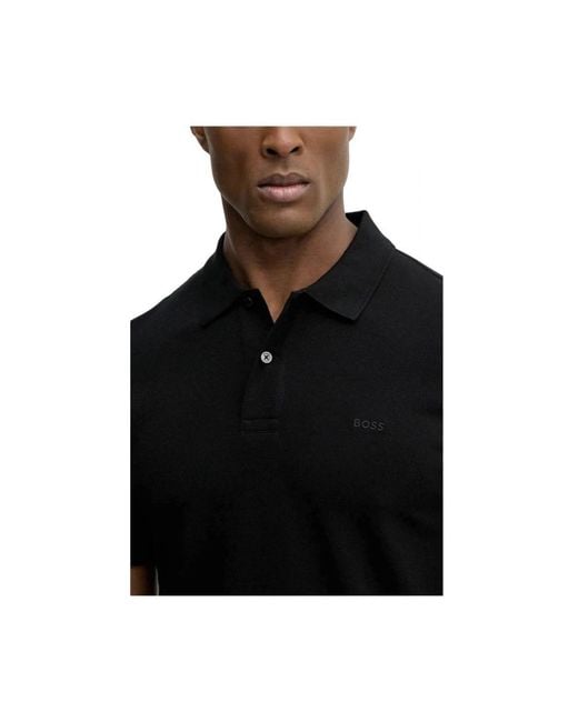 HUGO Black Polo Shirts for men