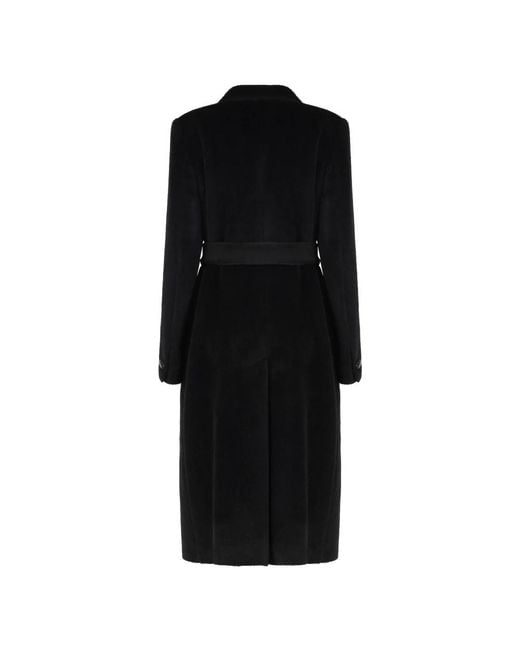 Tagliatore Black Belted Coats