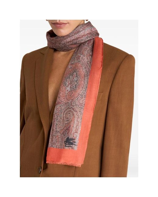 Etro Pink Winter Scarves