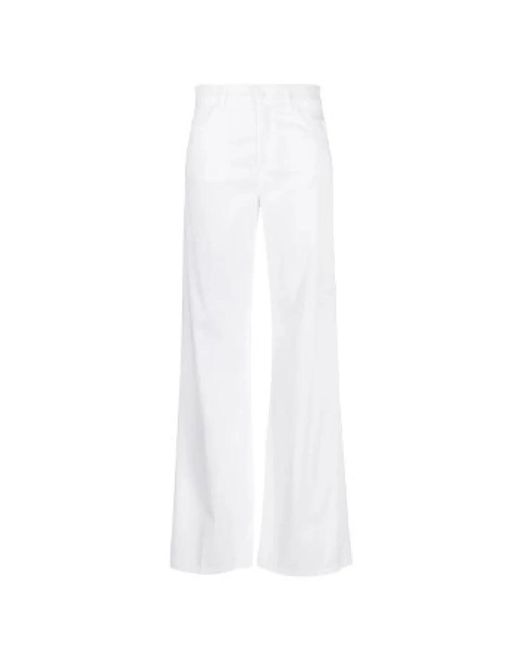 Dondup White Wide Trousers