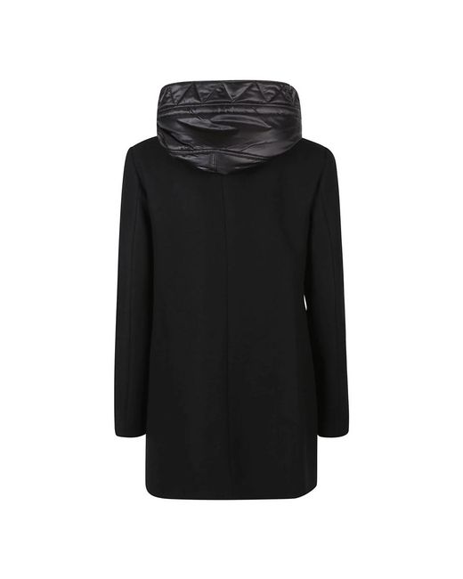 Fay Jassen ,Zwart ,Wol Front Toggle Coat Voor Dubbele Stijl in het Black