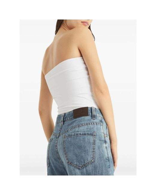 Brunello Cucinelli Blauwe Jeans Met Verborgen Rits in het Blue