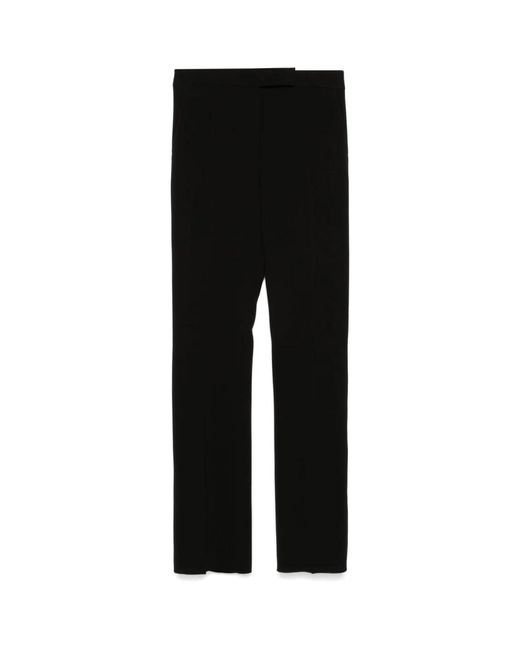 Straight Trousers Max Mara de color Black