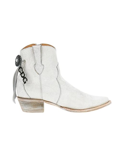 Comme des Garçons White Cowboy Boots