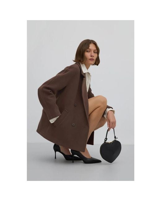ESTRO Brown Belted Coats