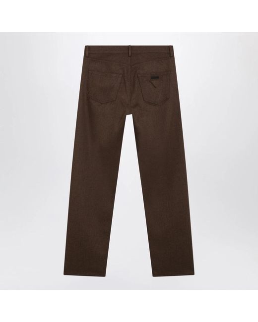 Prada Rechte Broek in het Brown voor heren