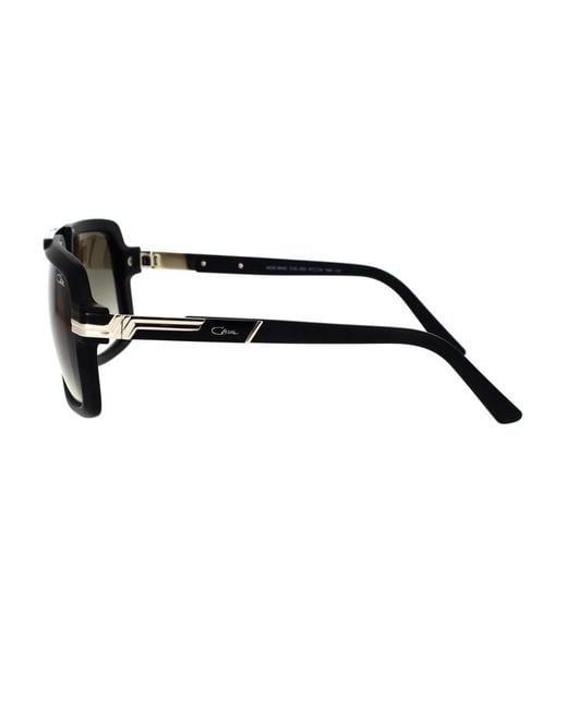 Cazal Black Vintage pilotenbrille mit silbernen metall-details