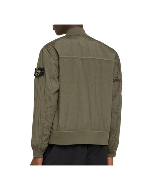 Stone Island Bomber Nylon Kaki in Green für Herren