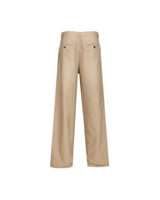 Maison Margiela Natural Straight Trousers for men