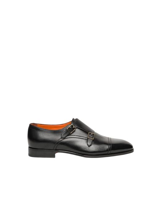 Santoni Black Dress Shoes for men