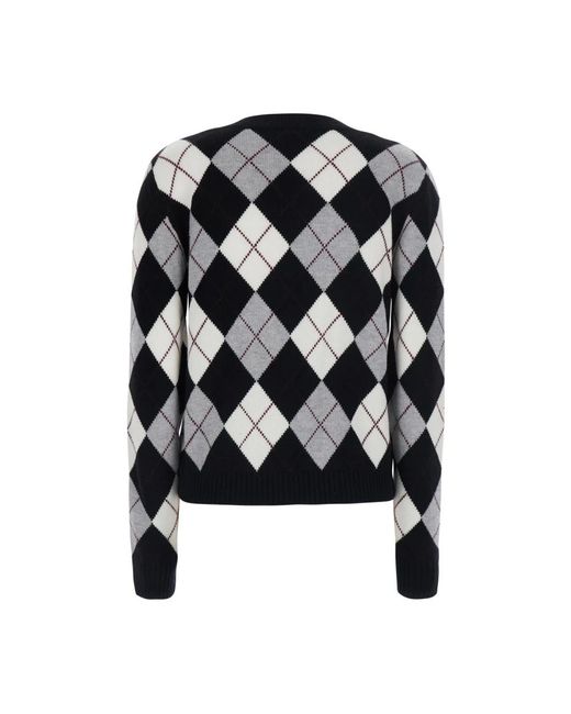 Lisa Yang Black Antoni Argyle Pullover