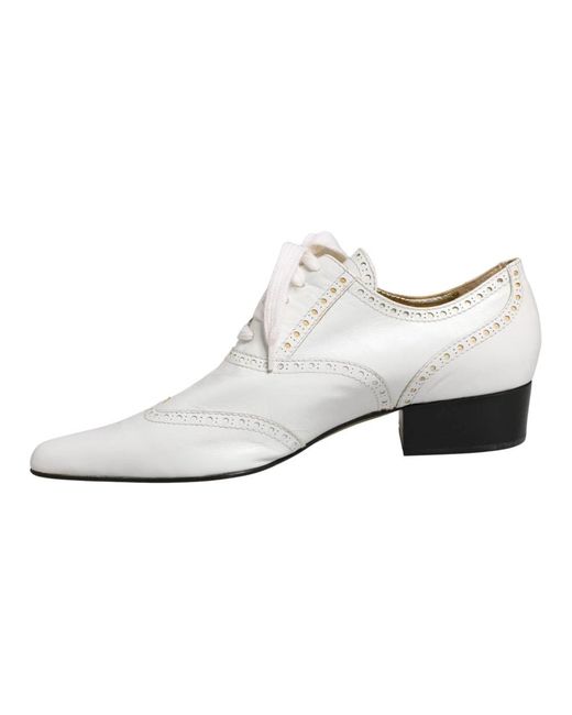 Dolce & Gabbana White Laced Shoes