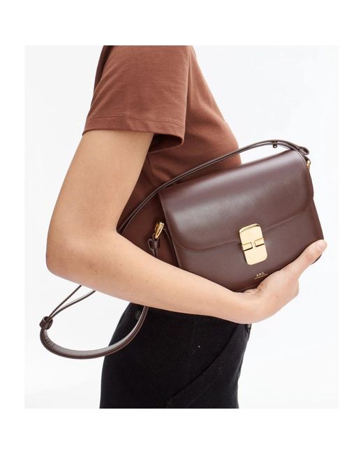 A.P.C. Red Shoulder Bags
