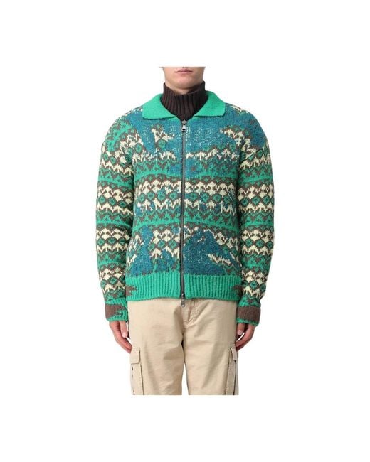 ANDERSSON BELL Green Cardigans for men