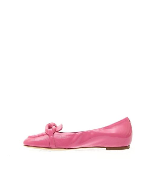 Halmanera Pink Fuxia leder loafer schuhe