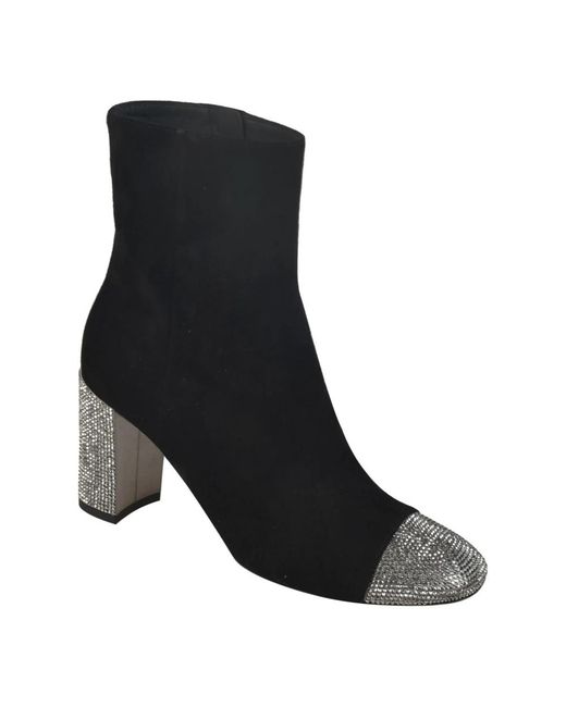 Rene Caovilla Black Heeled Boots