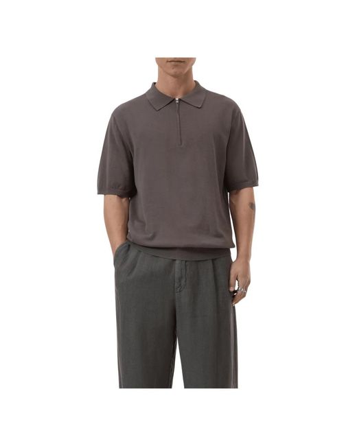 Closed Polo Zippé in het Gray voor heren