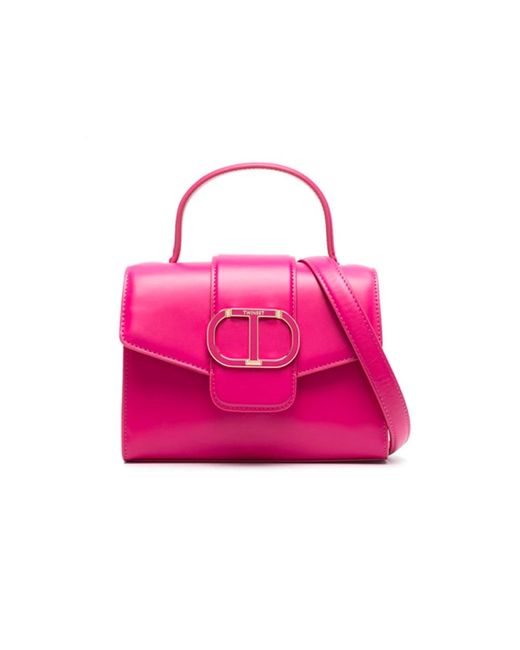 Borsa a tracolla 'amie' in pelle di Twinset in Pink
