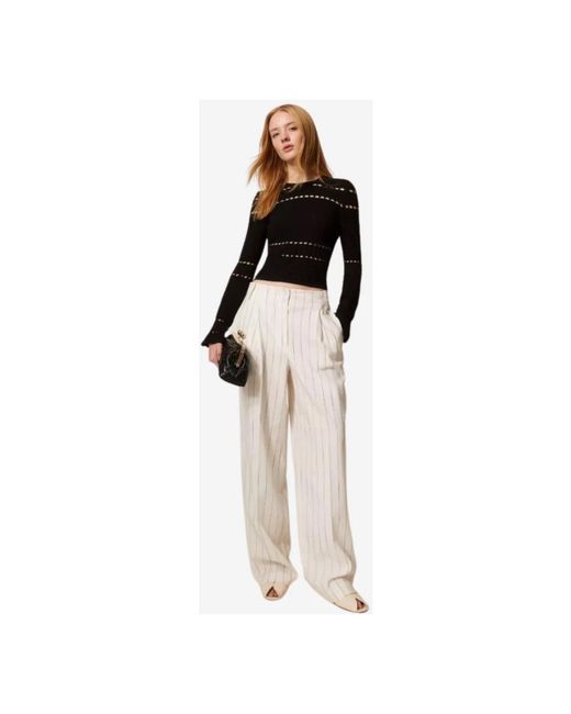 Twinset Black Round-Neck Knitwear