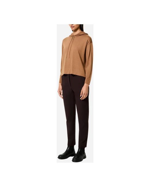 Rrd Hoodies & Sweatvesten ,Wol Maglia Con Cappuccio in het Brown