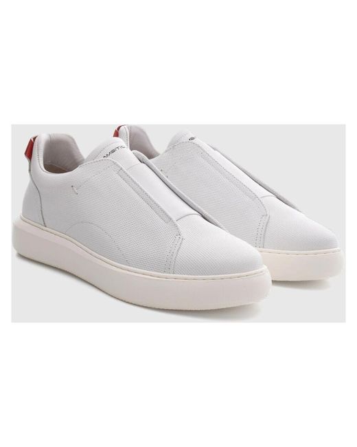 Ambitious Minimalistischer leder slip-on sneaker in White für Herren
