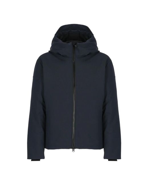 Save The Duck Fitness ,Blauw ,Gewatteerde Jas Met Capuchon in het Blue voor heren