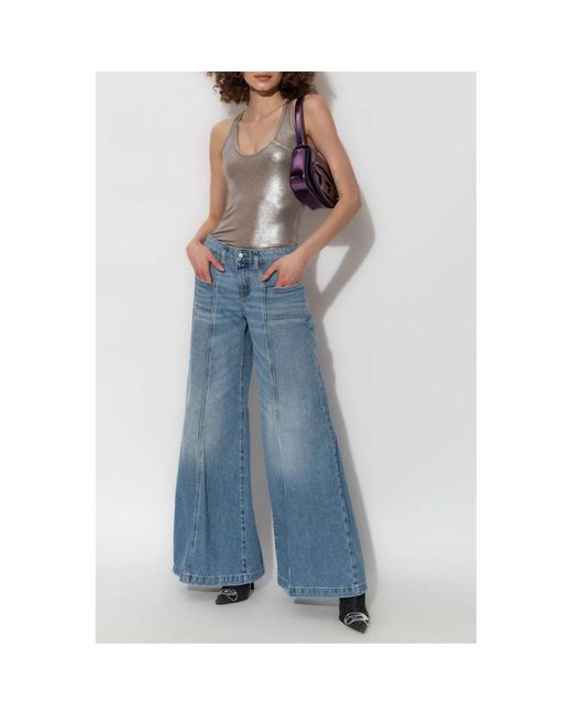 DIESEL Jeans ,Blauw ,Katoen Flare Jeans D-Akii in het Blue