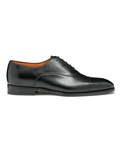 Santoni Black Dress Shoes for men
