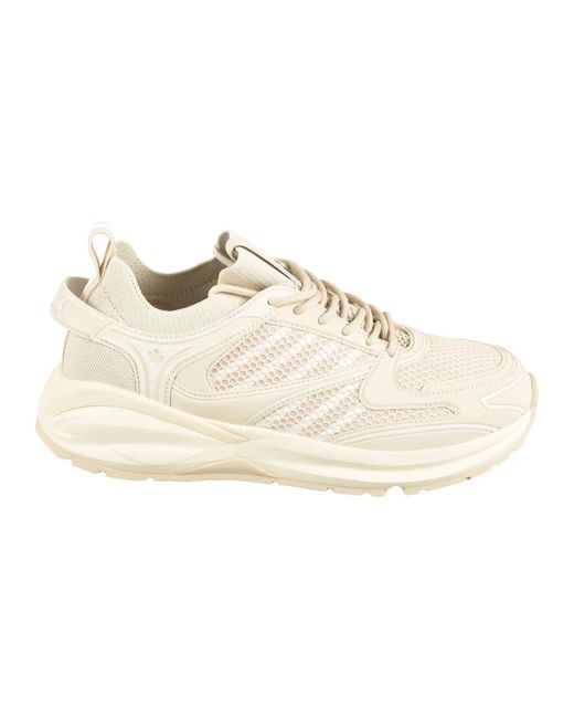 Ecru cream panelled low-top sneakers di DSquared² in White da Uomo