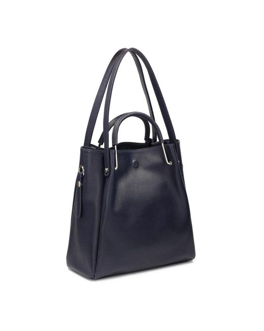 Kazar Blue Marineblaue Handtasche Mit Steifen Griffen