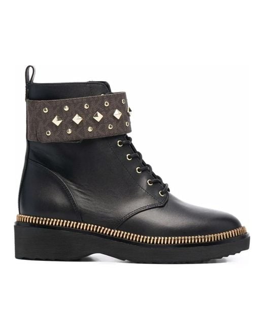 Michael Kors Black Lace-Up Boots