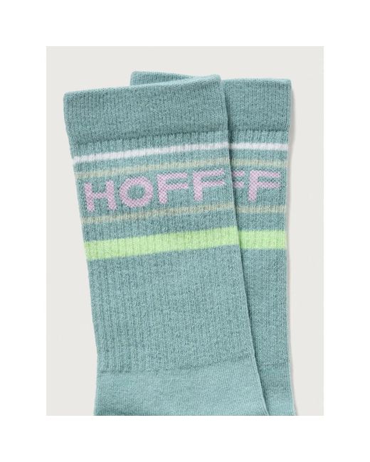 HOFF Ondergoed ,Groen ,Katoen Mint Logo Sokken Retro Design in het Blue