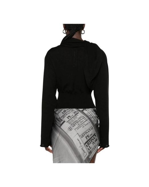 Rick Owens Black Cashmere Knitwear
