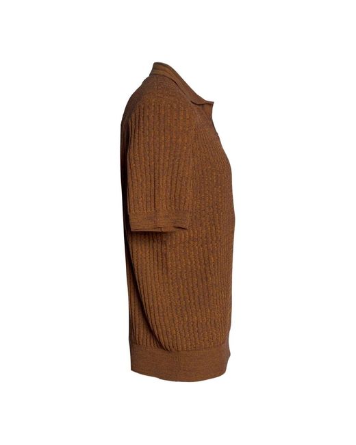 Roberto Collina Brown V-Neck Knitwear for men