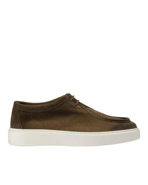 Doucal's Brown Laced Shoes for men
