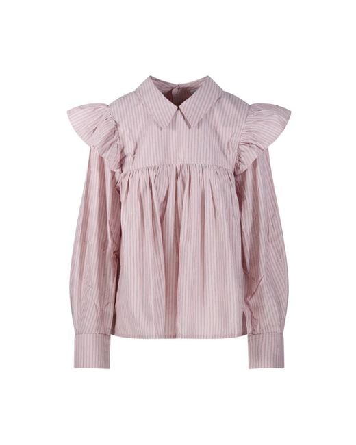 Ganni Purple Blouses